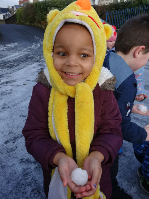 P.1 enjoy the snow!