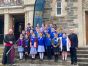 Primary 6 celebrate the launch of their book '1500 Years of Columba'