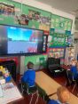 Primary 2 enjoying Minecraft with the Nerve Centre